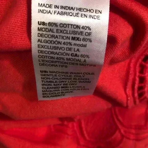 Chico’s ladies orange blouse with embroidered hem line size Large - Picture 3 of 5